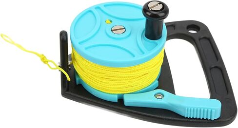 HURRISE Portable Diving Handle Reel Diving Reel with Thumb Stopper, 46m Nylon Line for Snorkeling Underwater Sports in Kuwait