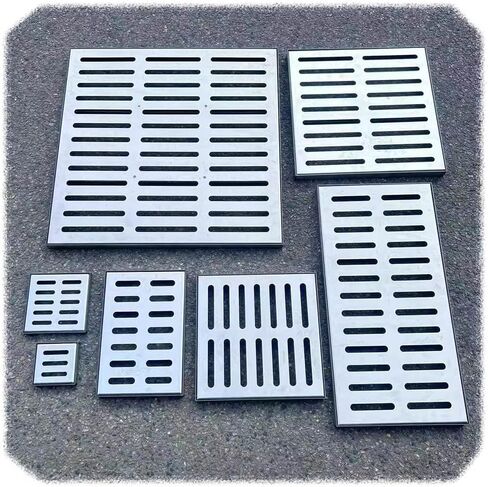 Stainless Steel Drain Grate & Frame - Square Covers for Catch Basins, 8-24 Inch Sizes, Durable Sewer Grate with Frame (30x30x3cm/12x12x1.2in) in Kuwait