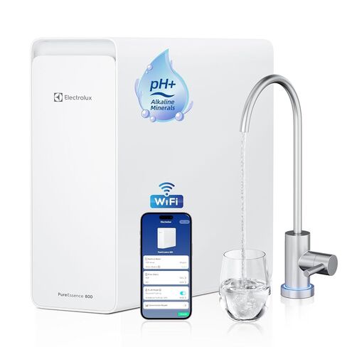 Electrolux WiFi 800GPD Reverse Osmosis System, Alkaline Mineral pH+, Tankless Reverse Osmosis Water Filter, 10-Stage Under Sink RO Water Filtration System, 3:1 Pure to Drain, PFOS&PFOA Reduction in Kuwait