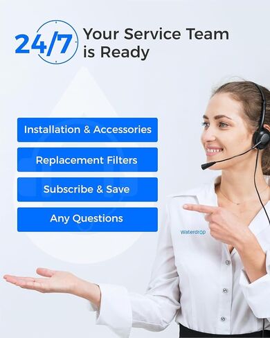 فلتر Waterdrop G2P6MRO، بديل لنظام التناضح العكسي G2P600، عمر عامين in Kuwait