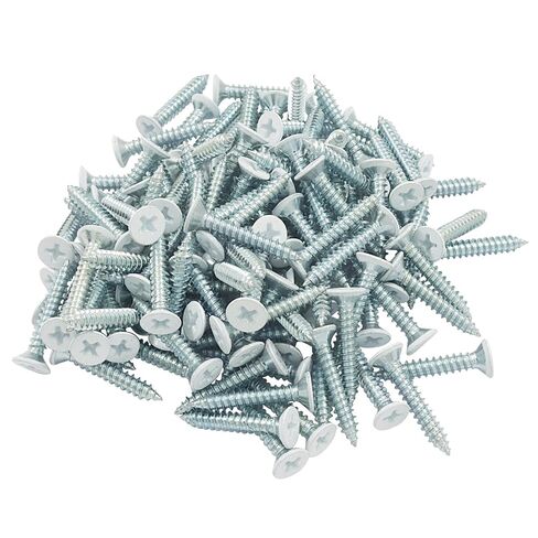 Murtenze 120 Pack #8 x 1 White Pan Head Screws, Self-Tapping Phillips Stainless Steel Sheet Metal Screws in Kuwait