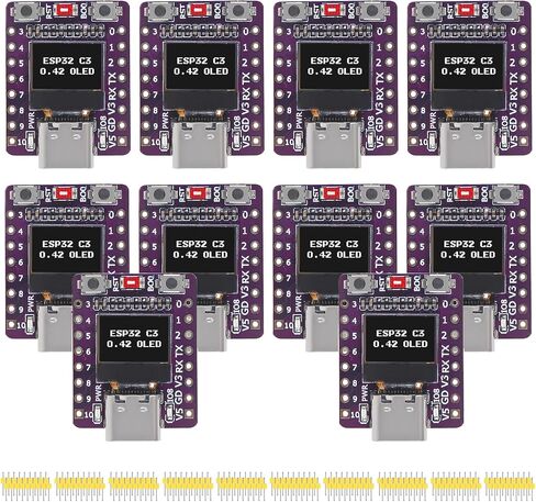 10 قطعة ESP32-C3 OLED مجلس التنمية مع 0.42 بوصة OLED وحدة هوائي السيراميك واي فاي بلوتوث ESP32 Supermini مجلس التنمية in Kuwait