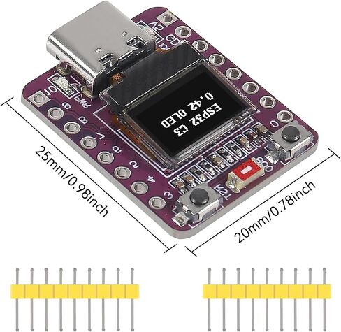 10 قطعة ESP32-C3 OLED مجلس التنمية مع 0.42 بوصة OLED وحدة هوائي السيراميك واي فاي بلوتوث ESP32 Supermini مجلس التنمية in Kuwait
