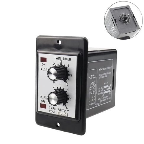 ATDV-Y قابل للتعديل الوقت التتابع تكرار دورة الموقت 60M-60M 6M-6M 6S-6S 12V 24V 220V (6M-6M 12V) in Kuwait
