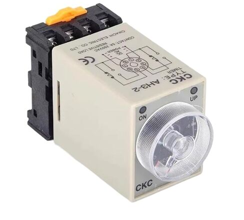 AH3-2 12V/24V/36V/110V220V/380V Delay Timer Time Relay 8Pin with Base 3S 6S 10S 30S 60S 3M 6M 10M 30M 60M(60M,24V) in Kuwait