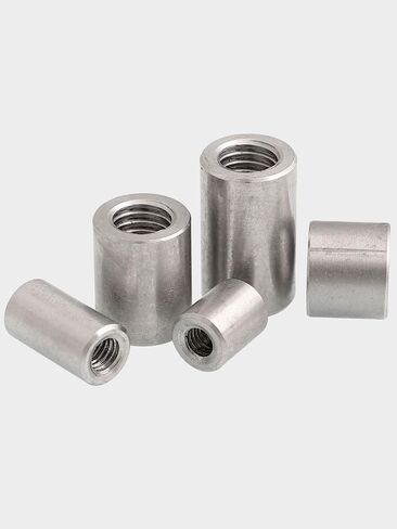 Hollow Thread Pillars,Round Coupling Nuts， Nut Connector Joint Sleeve M12 M14 M16 304 Stainless Steel Multiple Sizes(M16x 24x30 1pcs) in Kuwait