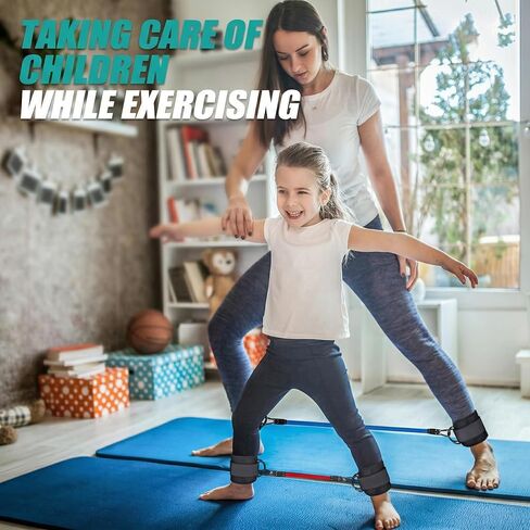 Running Yoga Exercise Step, 60lbs Ankle Resistance Bands with Cuffs, Adjustable Padded Leg Straps for Working Out, Leg Workout Equipment for Agility Training Track and Field Gym Accessories in Kuwait