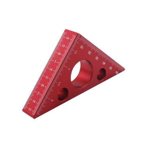 Aluminum Alloy Ruler Scale Woodworking Carpenter Square Measuring Height Gauge Hand Tool(Blue) in Kuwait