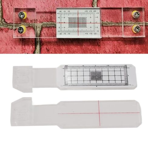 Crack Monitor, Standard Precision Gauge Crack Monitoring Record Tool for Wall Deformation and Crack Tracking (1PC) in Kuwait