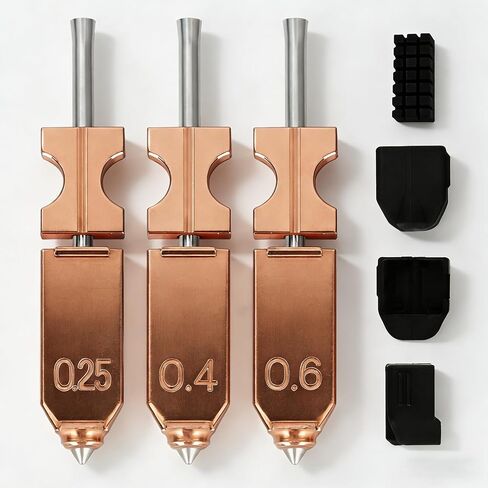 Upgraded AD5X Nozzle 0.25MM 0.4MM 0.6MM AD5X Nozzle with Extra 3X Silicone Cover 1x Nozzle Brush, High Flow 32mm³/s Hotend Kit, High-Speed 3D Printer Part Quick-Detachable in Kuwait