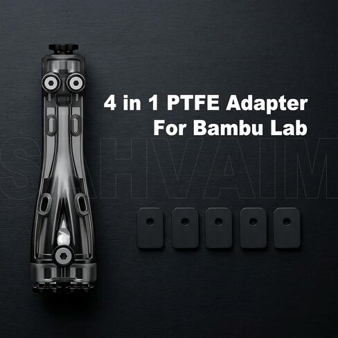 Original Bamboo 4 in 1 PTFE Adapter for Bambu Lab X2D/H2C/H2D/H2S/P1S/P1P/P2S/X1C/A1/A1MINI/A2L 3D Printer, Multi-Filament Compatibility, Built-in Cleaning Blade & Anti-Clog Design for Smooth Feeding in Kuwait