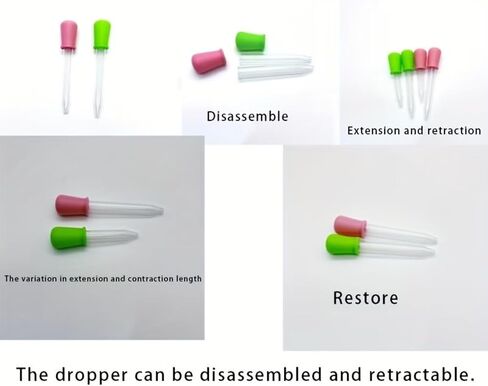 Generic Suitable for Laboratory Experiments 4Pcs Silicone Plastic Pipette Transfer Dropper Ball Head Multiple Colors in Kuwait