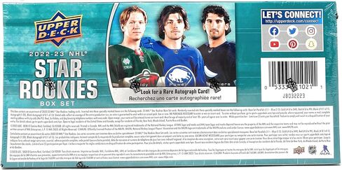 مجموعة بطاقات الهوكي من Upper Deck 2022-23 NHL Star Rookies (مجموعة قاعدة كاملة مكونة من 25 بطاقة + مجموعة قاعدة واحدة متوازية) in Kuwait