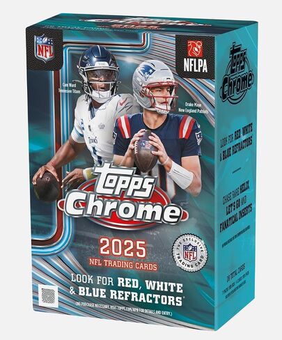 2025 Topps Chrome Football Sealed Blaster Value Box (7-Packs/Box, 4 Cards/Pack) in Kuwait