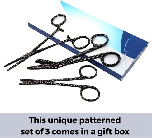 3 Pcs Nurse Bandage Scissors & Forceps Multifunction Stainless Steel Giftset for Veterinary Technician Nursing School Grad Ceremony in Kuwait