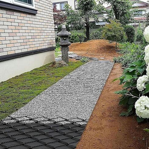 Ground Grid, Gravel Retainer, Load Geo Grid, Permeable Stabilization System Pavers Base, Geogrid Load for Driveway Parking Ground Walkway Dirt Locker Slope,H5cm-2in-1x5m (3.3X16.5ft) in Kuwait