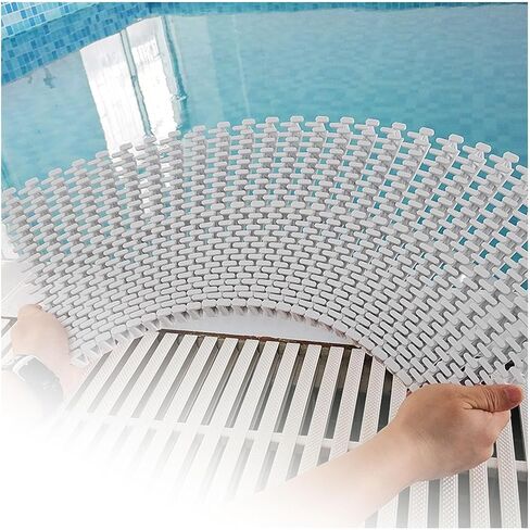 Durable Swimming Pool Drain Grate Cover - 6PCS Heavy-Duty PP Plastic Floor Drainage Grills for Indoor/Outdoor Pools (30x100CM) - Efficient Water Drainage Solution in Kuwait