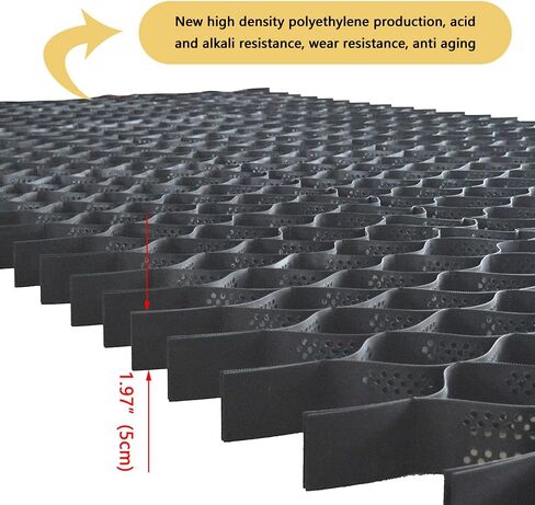 HDPE Honeycomb Geocell Ground Grid Permeable Pavers Dimensions of Each Grid 8.2′*13.1′*1.97″ in Kuwait