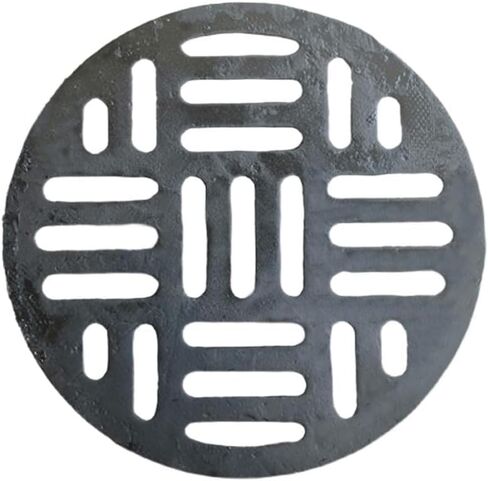 Heavy-Duty Cast Iron Round Drain Grate Cover - 12in, 14in, 18in, 20in, 26in Outdoor Trench Drain Protector - Durable Replacement for Sewer Drains, 60cm (23.6in) in Kuwait