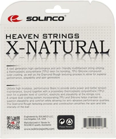 مجموعة خيوط التنس سولينكو X-Natural-16G-أسود in Kuwait