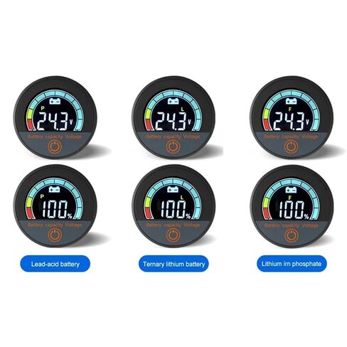 1 قطعة 5918 DC7-100V الفولتميتر الرقمي الدائري مقاوم للماء قدرة البطارية رصد جهاز قياس الجهد الكهربائي مؤشر مستوى البطارية العالمي (مضمن) in Kuwait