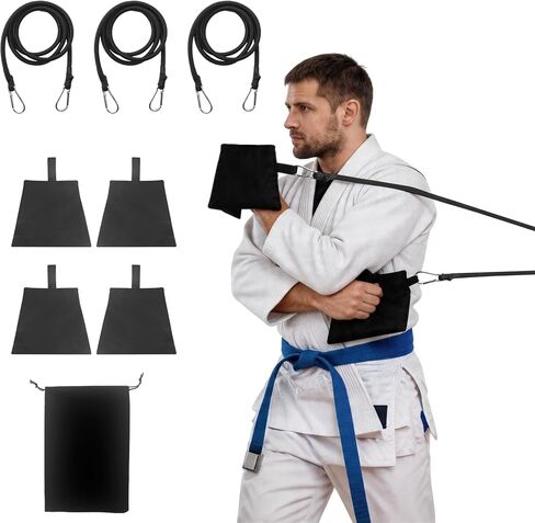 جهاز محاكاة قبضة تدريب جيو جيتسو - مجموعة أربطة مقاومة Gi-BJJ، تدريب على تحمل الإمساك للجودو، مصارعة الكيمونو in Kuwait