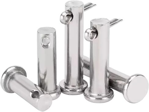 304 Stainless Steel M20 Clevis Pins With Hole And Split Cotter Set Flat Head Pin Construction T Shape Link Hinge(M20x60mm 1set) in Kuwait