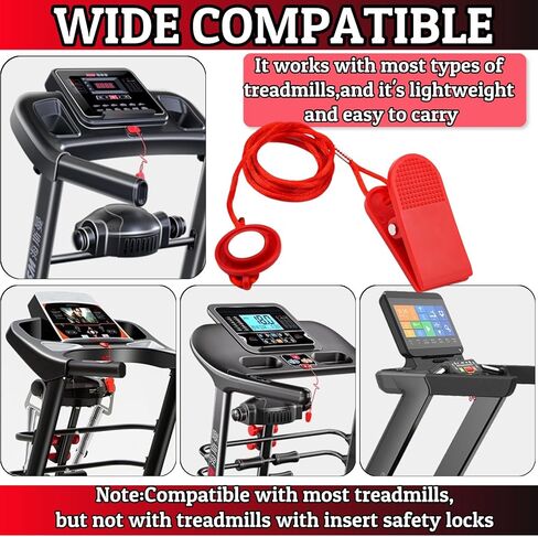 2pcs Universal Treadmill Magnetic Safety Key Replacement Magnetic Safety Switch Clip Emergency Machine Stop Accessories Universal Treadmill Emergency Stop Magnet for Most Treadmills Running Machines in Kuwait