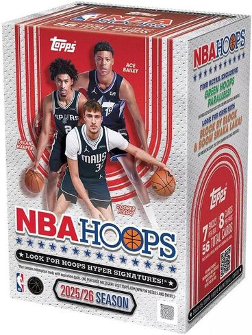 2025-26 Topps NBA Hoops Basketball Trading Card Value Box 7 Packs Per Box in Kuwait
