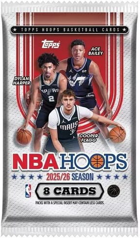 2025-26 Topps NBA Hoops Basketball Trading Card Value Box 7 Packs Per Box in Kuwait