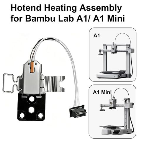 2-Pack Upgrade A1mini A1 Hotend Heating Assembly,Hot End Heating Component with Heater Cartridge & Thermistor for Bambu Lab A1 A1mini 3D Printer– Improved Nozzle Clip (No Too Tight/Loose) in Kuwait