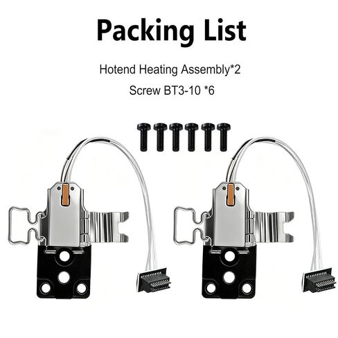 2-Pack Upgrade A1mini A1 Hotend Heating Assembly,Hot End Heating Component with Heater Cartridge & Thermistor for Bambu Lab A1 A1mini 3D Printer– Improved Nozzle Clip (No Too Tight/Loose) in Kuwait