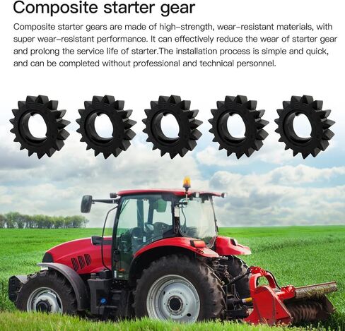 Upgraded 5 Pcs Starter Gear - 16 Teeth, Outer Diameter 1 5/8" - Compatible with Briggs and Stratton Engine Models 161432, 176432, 176437, 176452, 190412, 192402, 192412, 192417, 192432, 195707 in Kuwait