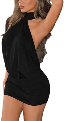 المرأة الجديدة مثير بلون أكمام الرسن عارية الذراعين البسيطة اللباس Bodycon ضمادة كوكتيل حزب ثوب in Kuwait