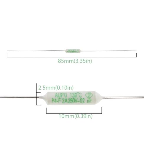 Temperature Fuse 1A 2A 3A 5A 250V 84/102/115/125/130/135/145/150C Degrees(5A,P2-115C) in Kuwait