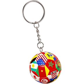 KCKEYS Soccer Backpack Pendant, White Blue Football Key chain, Bag Decoration Phone Hanging, Boys Sports World cup Key Ring, Carnival Reward Birthday Gift in Kuwait