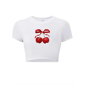 Zoyami Womens Graphic Crop Top Short Sleeve Y2k Baby Tees Fairy Grunge Summer T-Shirt in Kuwait