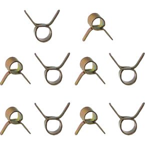 10Pcs 6mm Spring Band Hose Clamps, Low Pressure Air Clip Clamps for Fuel Line, Silicone Vacuum Hose and Fasteners(Gold) in Saudi Arabia