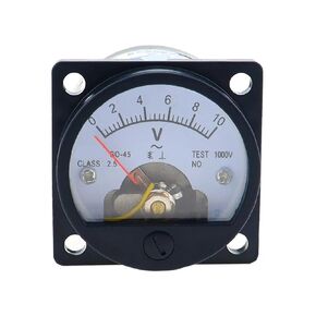 1PC Voltmeter SO-45 AC 5V 10V 15V 20V 30V 50V 100V 150V 200V 250V 300V Round Analog Dial Panel Meter Voltmeter Gauge Black(30V) in Kuwait