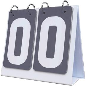 Sports Scoreboard Tabletop Portable Counter Two Digit Flip Number PVC Material Smooth Edge Easy to Use Suitable for Basketball Football Soccer Volleyb in Kuwait