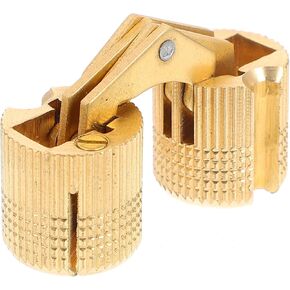 Operitacx 2pcs 12mm Copper Concealed Furniture Hinges for Cabinet Doors, Drawer Cupboard Hidden Rotation Pivot Door Hinges for Home Hardware in Saudi Arabia