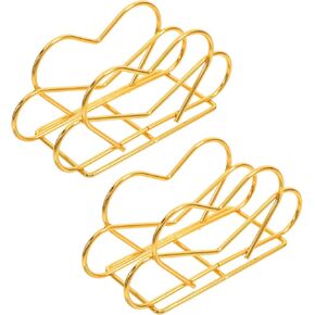 STOBAZA 2pcs Heart-shaped Cast Iron Napkin Holder Set, Metal Paper Towel Dispenser for Kitchen Dining Table, Countertop Tissue Paper Rack Organizer for Restaurant and Home Use in Kuwait