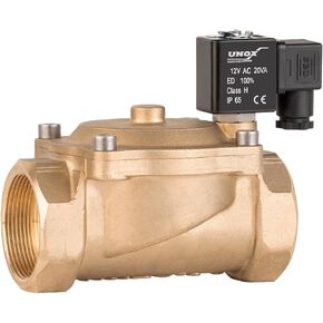 UNOX 3/4" NPT Steam Solenoid Valve 220V AC, High Temperature 14°F/356°F Brass Control Valve Normally Closed - 7-87 PSI Multi-Purpose Reliable Control Valve in Saudi Arabia