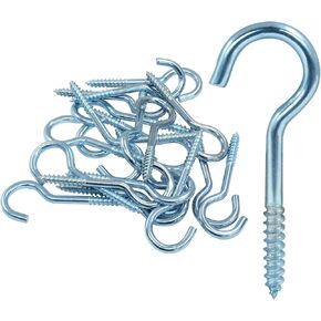 2 Inch Cup Hooks Screw in Heavy Duty, Stainless Steel Round End Screw Hook Self Tapping Screw Hooks Threaded Hook for Ceiling Wood, 50Pcs in Saudi Arabia