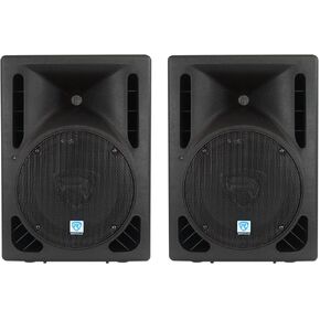 Rockville RPG10BT V2 10 بوصة 1200 واط ذروة / 300 واط RMS تعمل بتقنية البلوتوث DJ PA مكبرات صوت مع مشغل USB SD MP3، جهاز تحكم عن بعد لاسلكي، تحكم EQ، وصلة ستيريو لاسلكية حقيقية، قطعتان in Kuwait