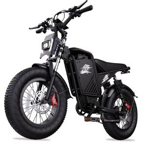 Ebikes for Adults, 1500Peak Motor, 20/23Ah Long Range Teens Electric Bike with Dual Hydraulic Brakes, 20" Fat Tire All-Terrain for Commuting E-Bicycle in Kuwait