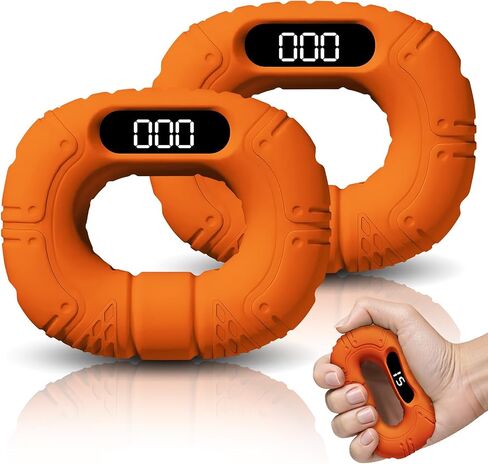 Grip Strength Trainer Tester, 20lbs Hand Gripper Strengthener with Remote Page Turning Lcd Display, Intelligent Counting Non-slip Silicone Hand Exerciser, Hand Grip Dynamometer for Strength Recovery in Kuwait