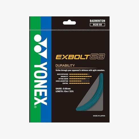 YONEX EXBOLT 68 Badminton String, Gauge 0.68mm Length 10m/33feet, High Power & Durable Choice of Colors in Kuwait