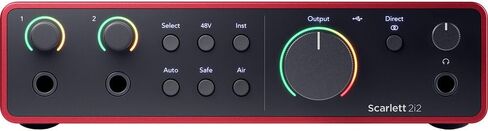Focusrite Scarlett 2i2 Audio Interface + Aston Origin Stereo Pair Microphones Bundle – USB Recording Kit for Home Studio, Podcasting & Vocal Recording in Saudi Arabia