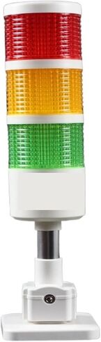 1PCS Industrial Multilayer 3 Stack LED Signal Tower 110V/24V Alarm Caution Light for Machinery Foldable Fit All Base Alarm lamp(110V Black) in Kuwait